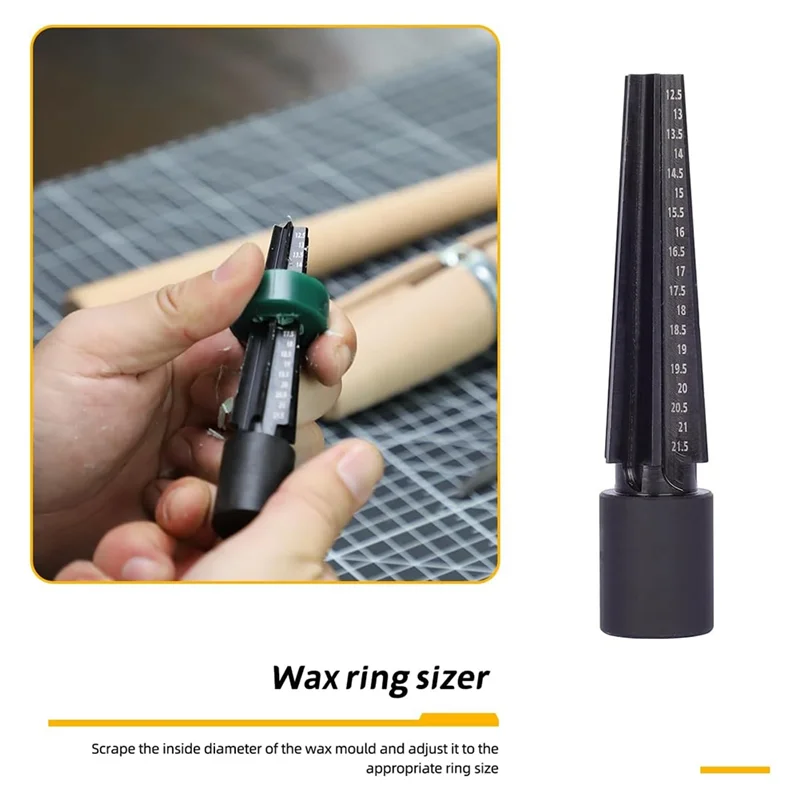 

ABYN-Jewelry Wax Ring Sizer Carving Tool Kit Ring Wax Making Mold Kit Jewelry Wax Tube Jewelers Wax Saw Frame Wax File Ring