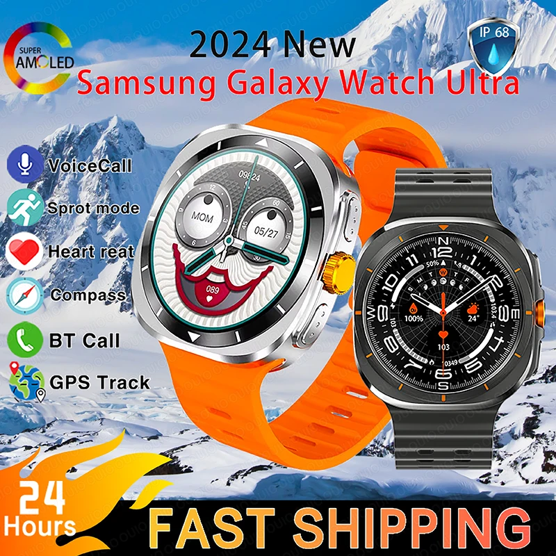 

Для Samsung Galaxy Watch 7 Ultra GPS Компас NFC Смарт-часы Спорт на открытом воздухе Мужские AMOLED BT Call IP68 Galaxy 6 Модернизированные умные часы