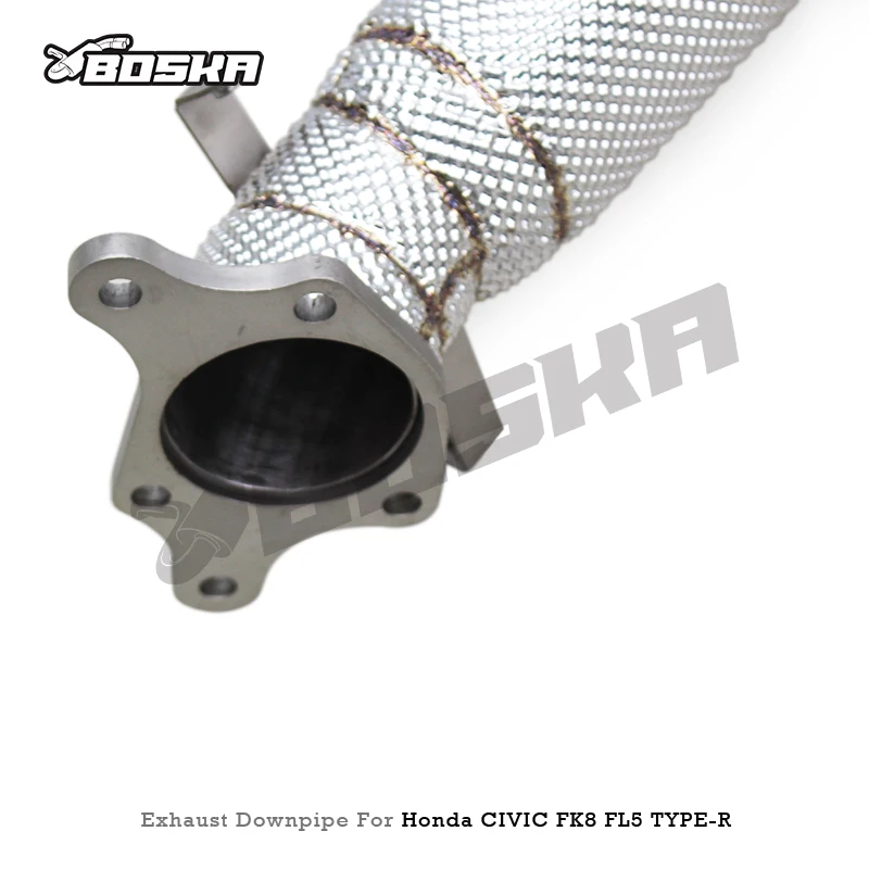 BOSKA 1 Straight Downpipe For Honda CIVIC Type R/Type-R FK8 FL5 2.0T 2015-2023 Straight Test Pipes Header Exhaust System