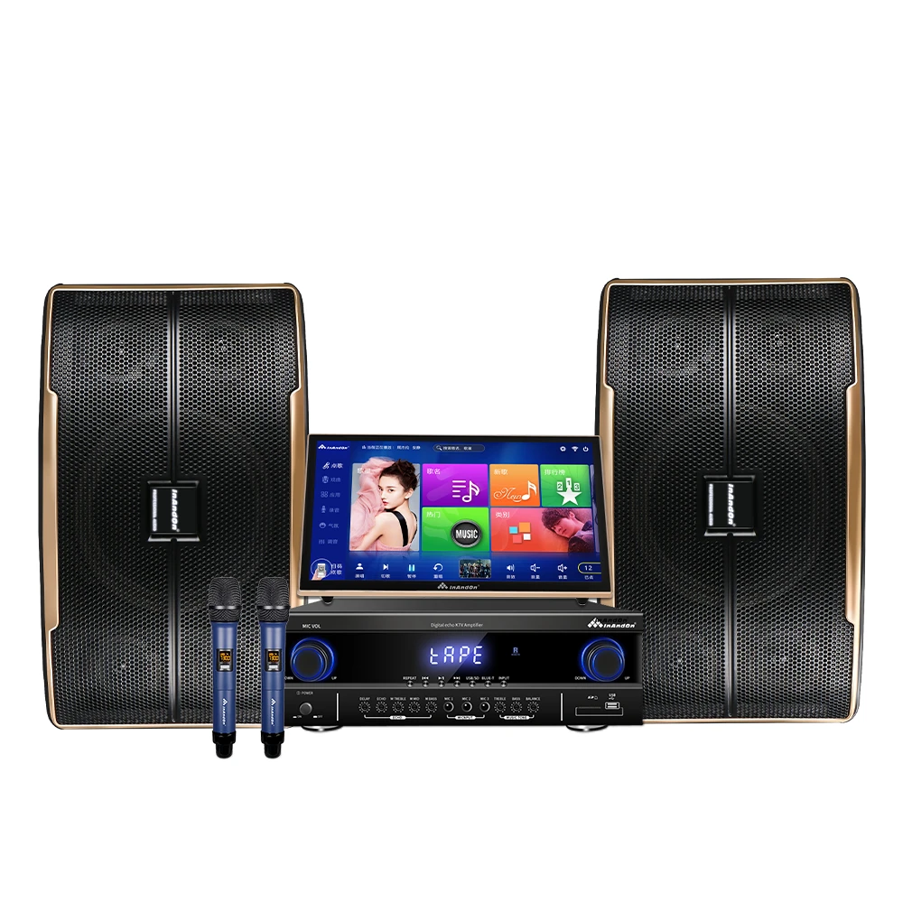 

Hot Selling InAndOn 8T Karaoke Player KTV Karaoke Machine Professional Power Amplifier and Speakers Karaoke Set