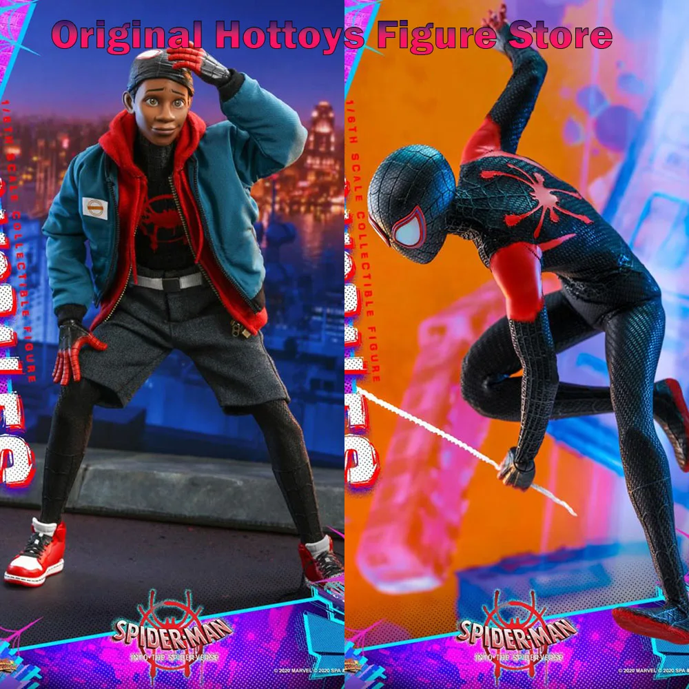 HOTTOYS-figura de acción de Spider-Man, juguete Original de 12 pulgadas, soldado masculino, escala 1/6, HT MMS567