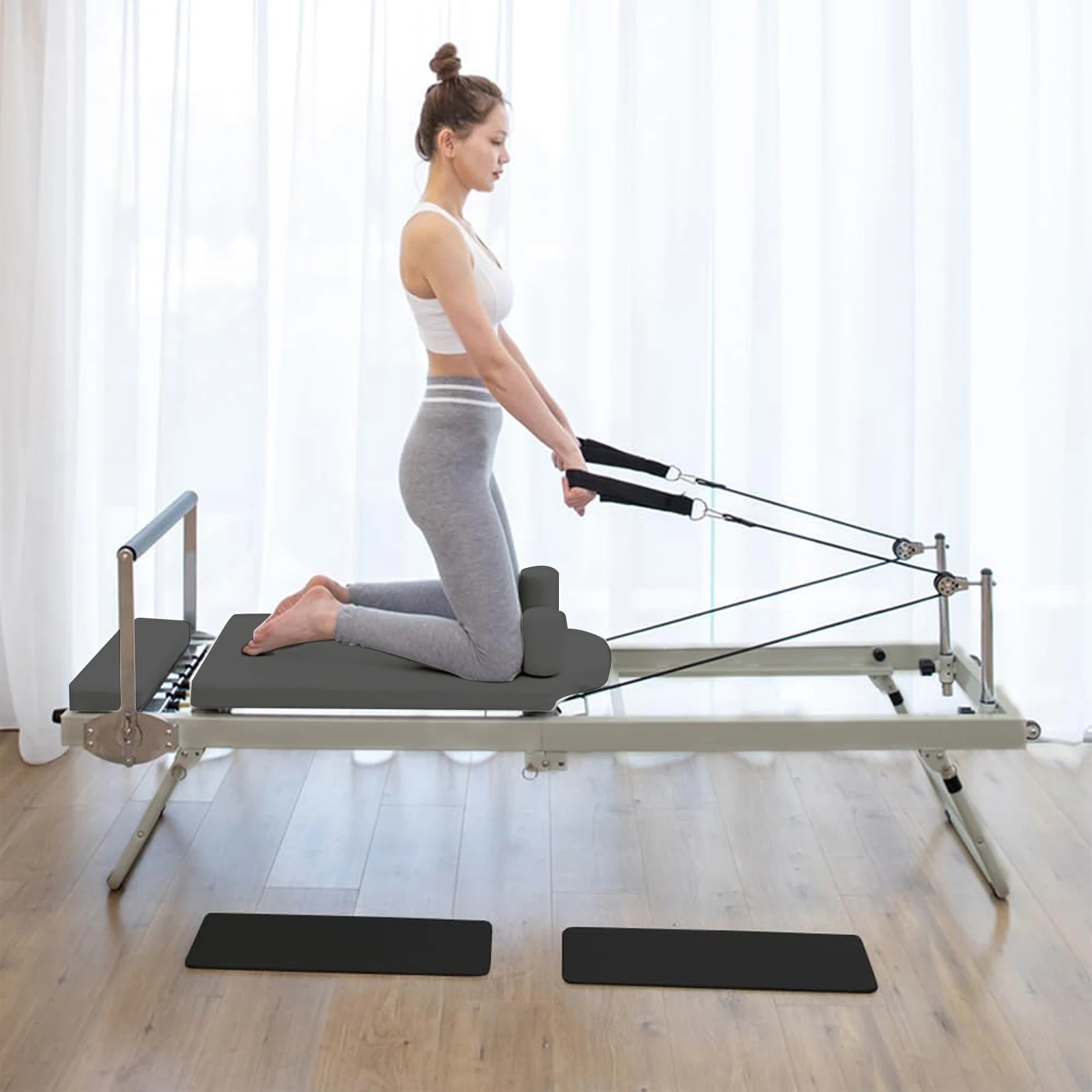 

Adjustable Pilates Reformer Machine for Home,Foldable Core Workout Bed with 300Lbs Capacity-Space Saving Equipment for Beginners