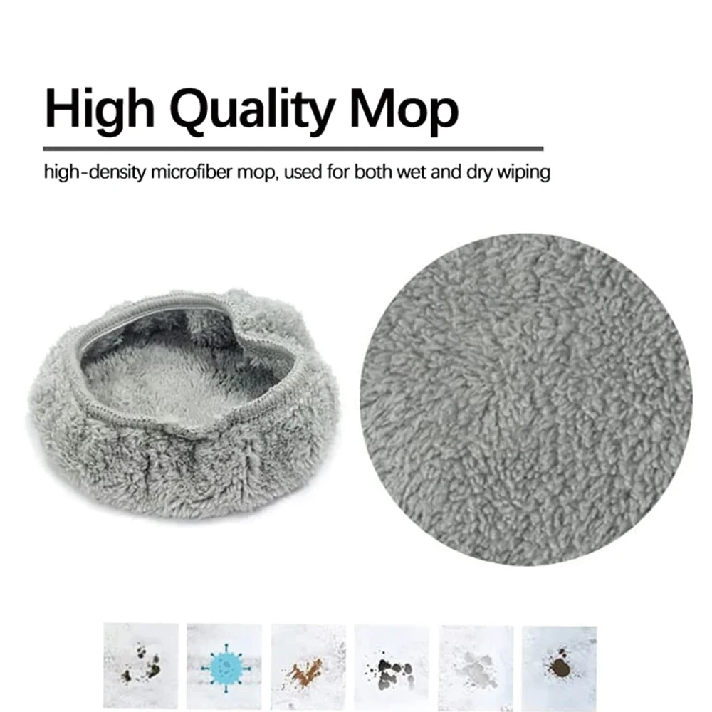Microfiber Cleaning Rag For Window Cleaner Robot,Reusable 14.5cm Mops For Universal Round Robot Vacuum Cleaner Towel Dust Cloth image 4