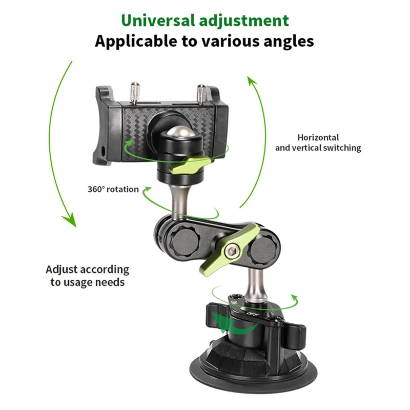 

LanParte New Phone Holder Car Phone Holder Stabilizer Phone Selfie Stick 360° Rotating Bracket NND