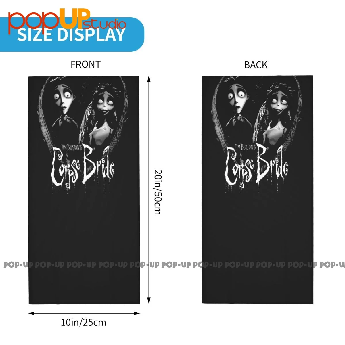 Tim Burtons Corpse Bride And Groom Neck Gaiter Bandana, bufanda, máscara facial