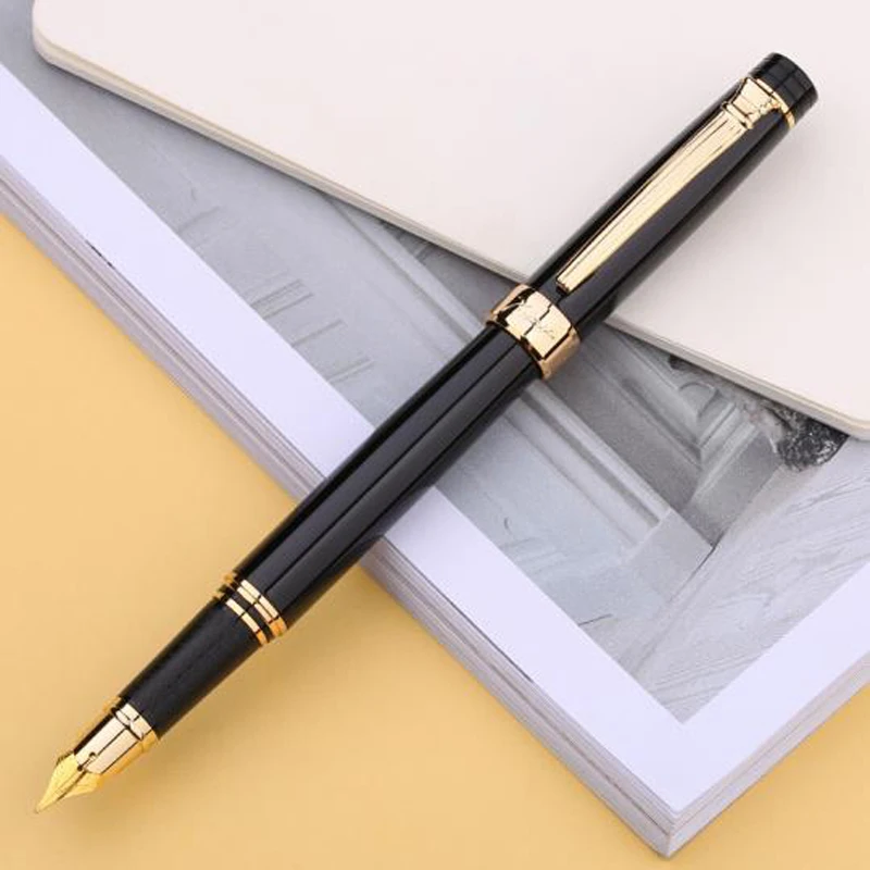 Picasso Pimio 917 Metal Executive Emotion of Rome Fine Nib 0.5MM Fountain Pen Golden Trim Ink Pen Luxurious Writing Gift Pen Set