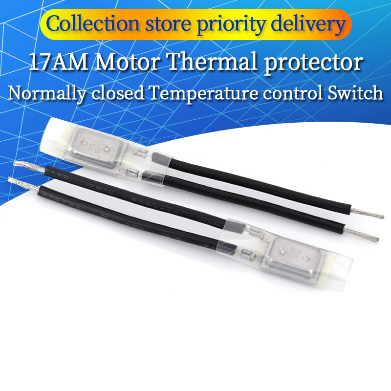 1PCS 17AM 60-180C 17AM019A5 Normally Closed 10A Overheat Protector Motor Power Temperature Switch Automatic reset Switch