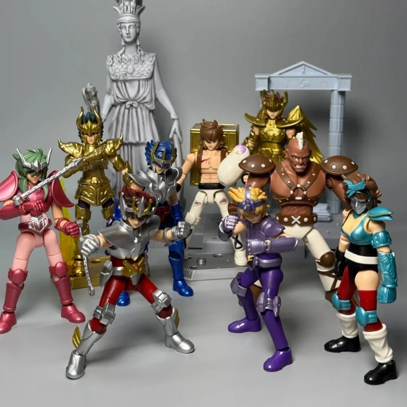 Genuine Saint Seiya Toys Galaxy Version Gold Cloth Aiolos Shura Ikki Shun Movable Animation Peripheral Model Figure Toy Gifts