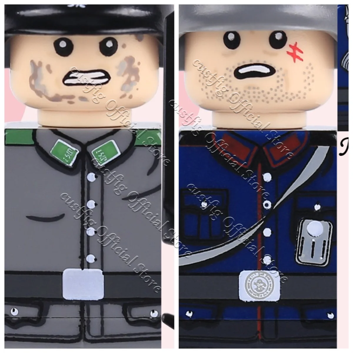 MOC Militär Armee Soldaten Figuren Zubehör Bausteine Infanterie Deutsche Preußische Tarnfarben Krieger Gewehr Bausteine Jungen Spielzeug Geschenk
