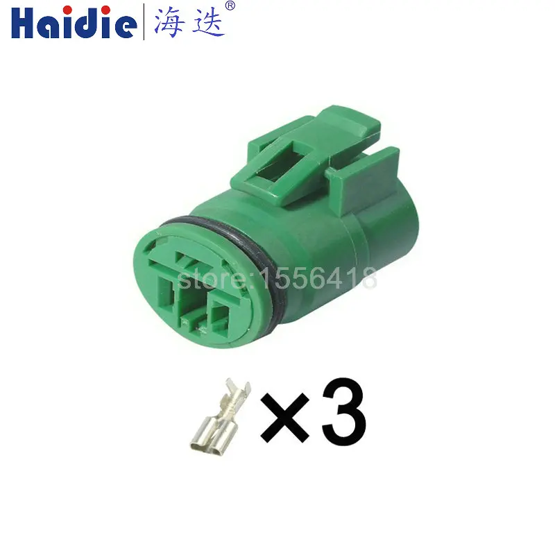 1-20 sets 3pin auto plastic housing plug wire waterproof round cable connector HD0318-6.3-21 HD0318-6.3-11