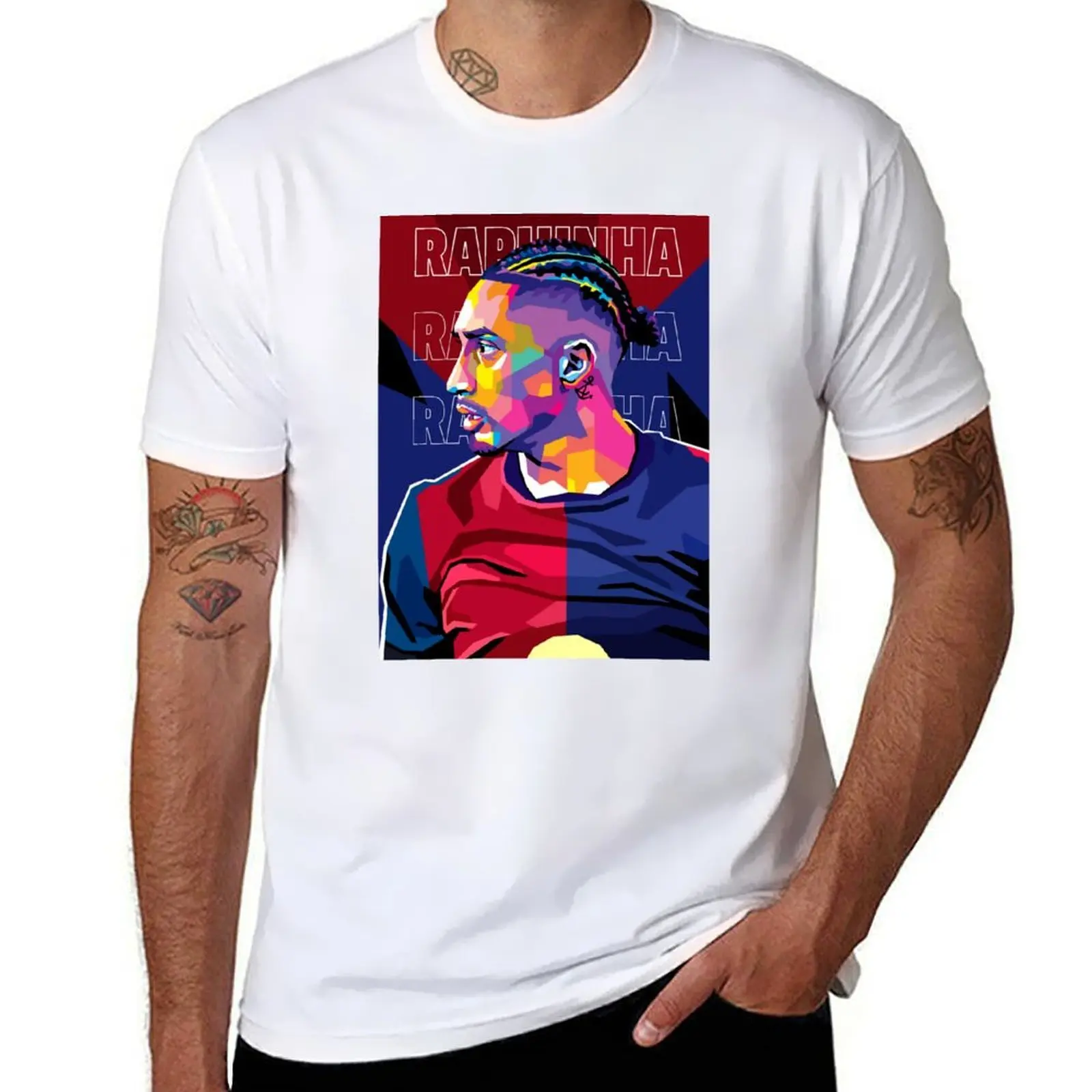 Raphinha in WPAP Style T-Shirt man t shirt summer man t shirts high quality luxury brand T-Shirt