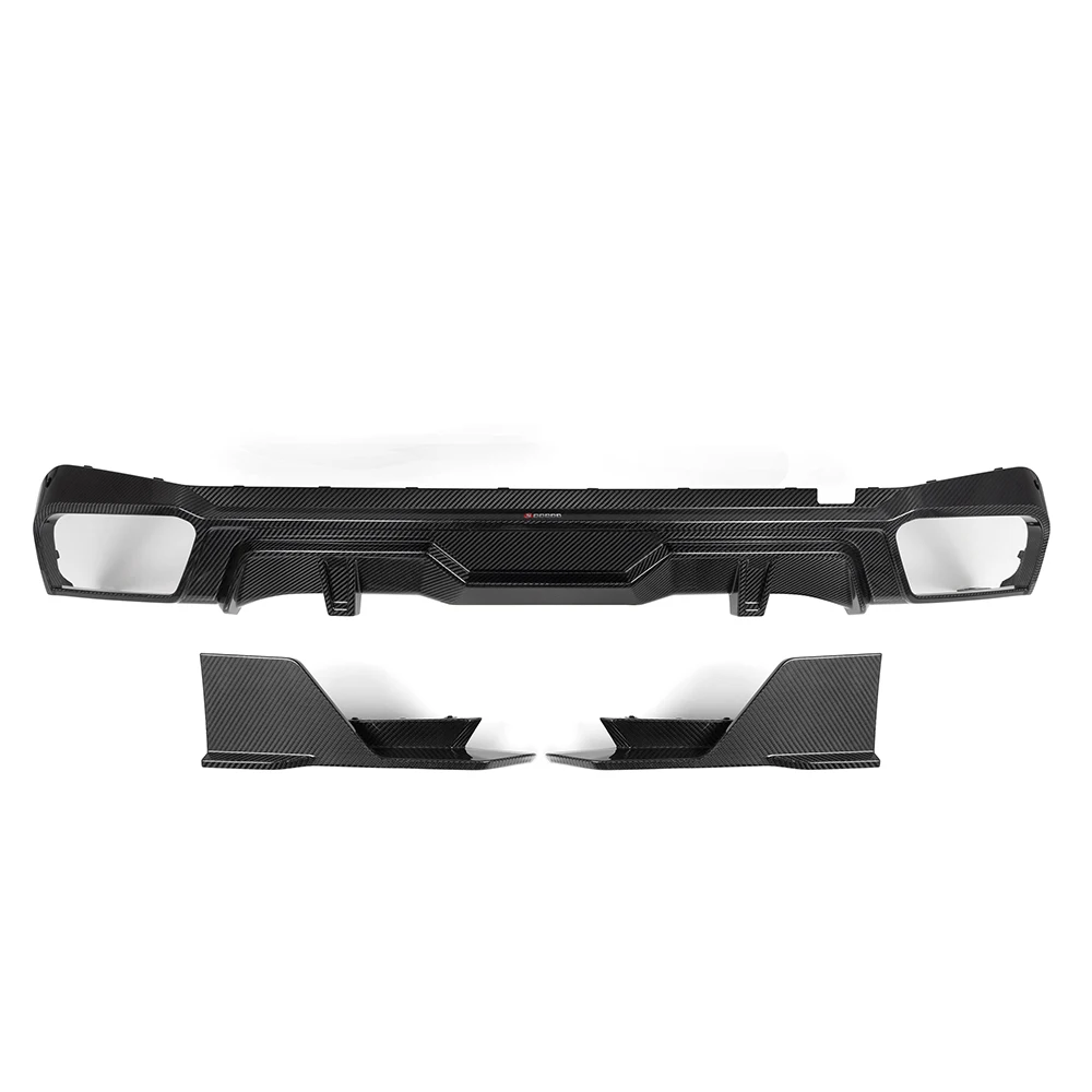 

SOOQOO Design Dry Carbon Fiber X5 G05 Rear Diffuser SQ Style Gloss Carbon Rear Bumper Lip For BMW X5 G05 2020+