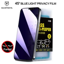 SmartDevil Anti Blue Ray Spy Glass for iPhone 14 13 12 11 Pro Max Privacy Screen Protector Full Cover for iPhone X XR XS Max
