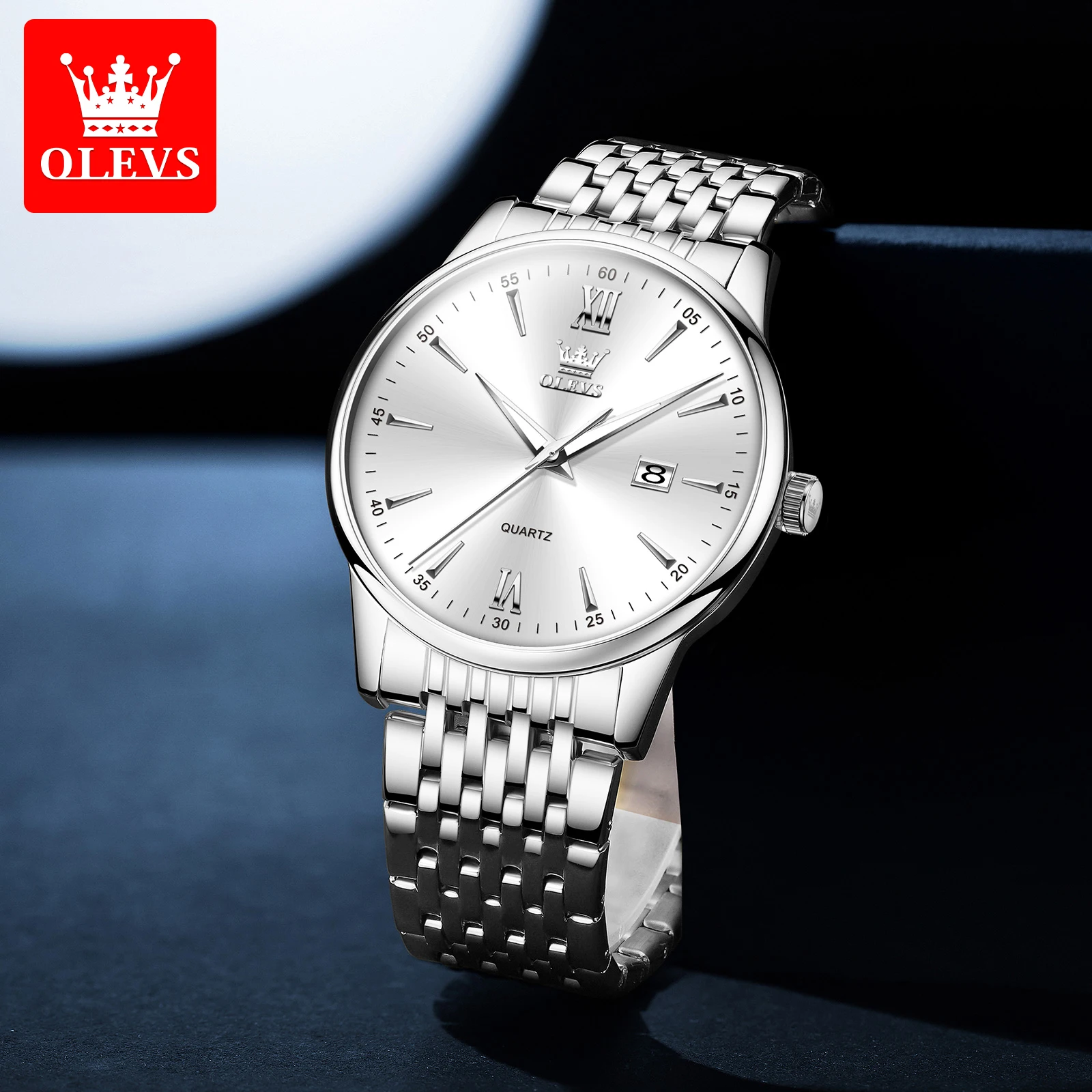 OLEVS Best Selling Original Stainless Steel Waterproof Watch for Men Luminous Calendar Business Luxury Fashion Quartz Men Watch