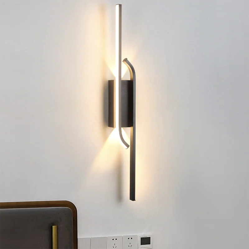 

Modern 30W LED Wall Lamp Long Bar Scone Home Decor Living Room Bedroom Minimalist Wall Light Bedside Background Interior Light