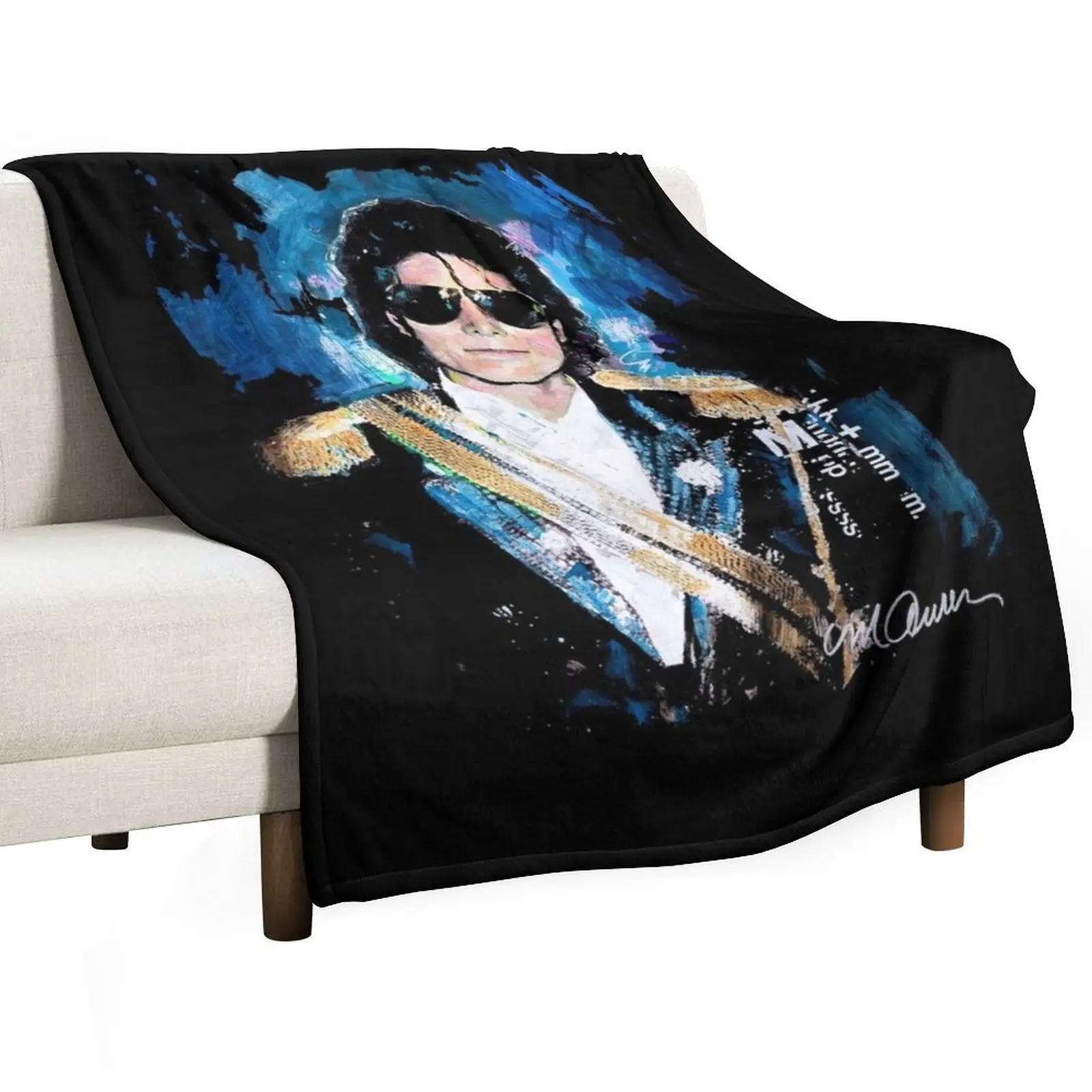 

Michael 1984 Grammys Jackson Pop Art Portrait Throw Blanket Fade Resistant Durable Throw Blanket