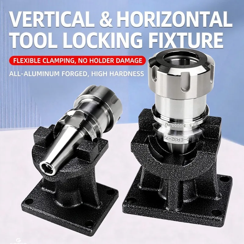 GRINER BT Tool Holder Locking Seat BT30 BT40 Vertical Horizontal Dual‑Use CNC Tool Setting Block For Machining Center Tool Chang