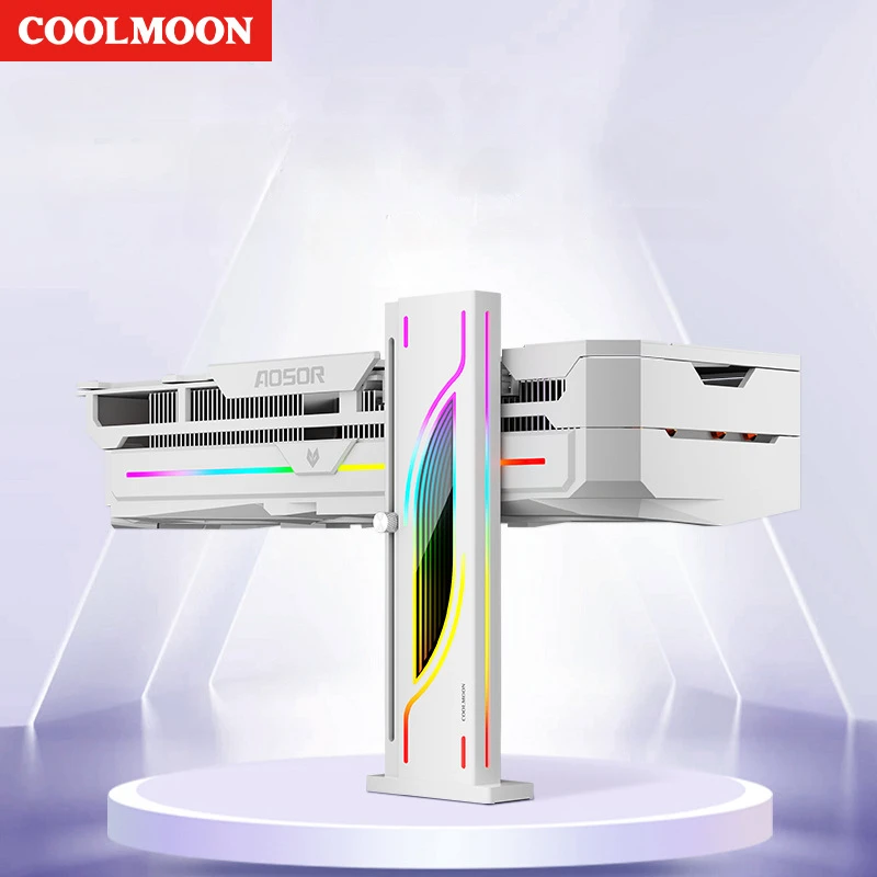 COOLMOON GH6 Lens Graphics Card Bracket Computer Installation DIY Personalized Colorful ARGB Adjustable Vertical Support Stand