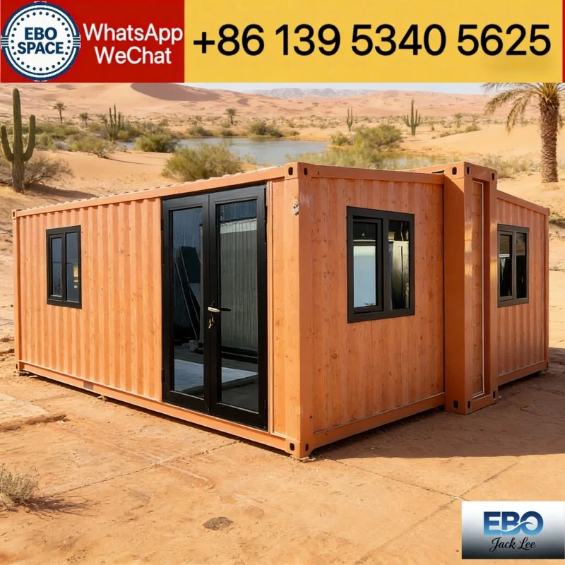 20ft 30ft 40ft Foldable Expandable House Modular Container Cabin 2-3 Bedroom Waterproof Villa