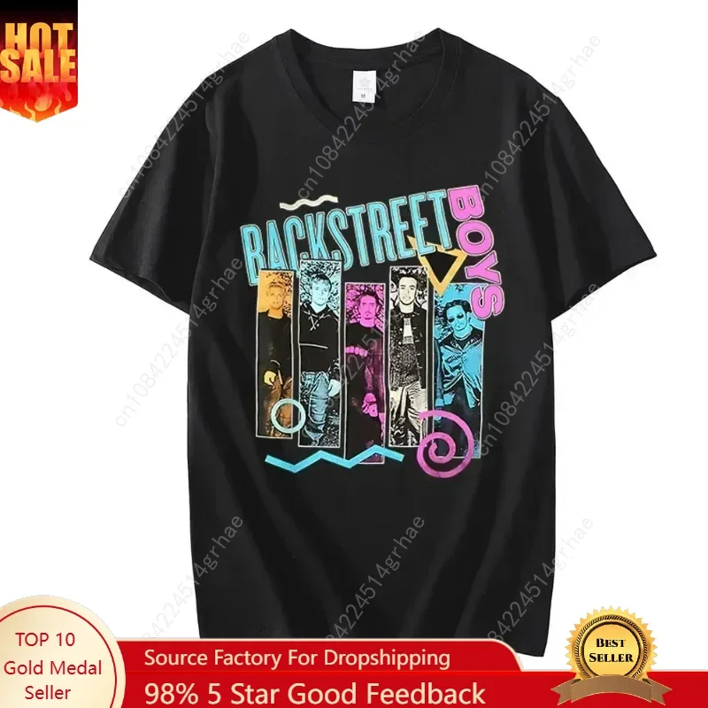 

Vintage Classic 90s Backstreet Boys Rock Band Graphics T-Shirt Unisex Punk Tee Shirt Men's Hip Hop T-Shirts Oversized Streetwear