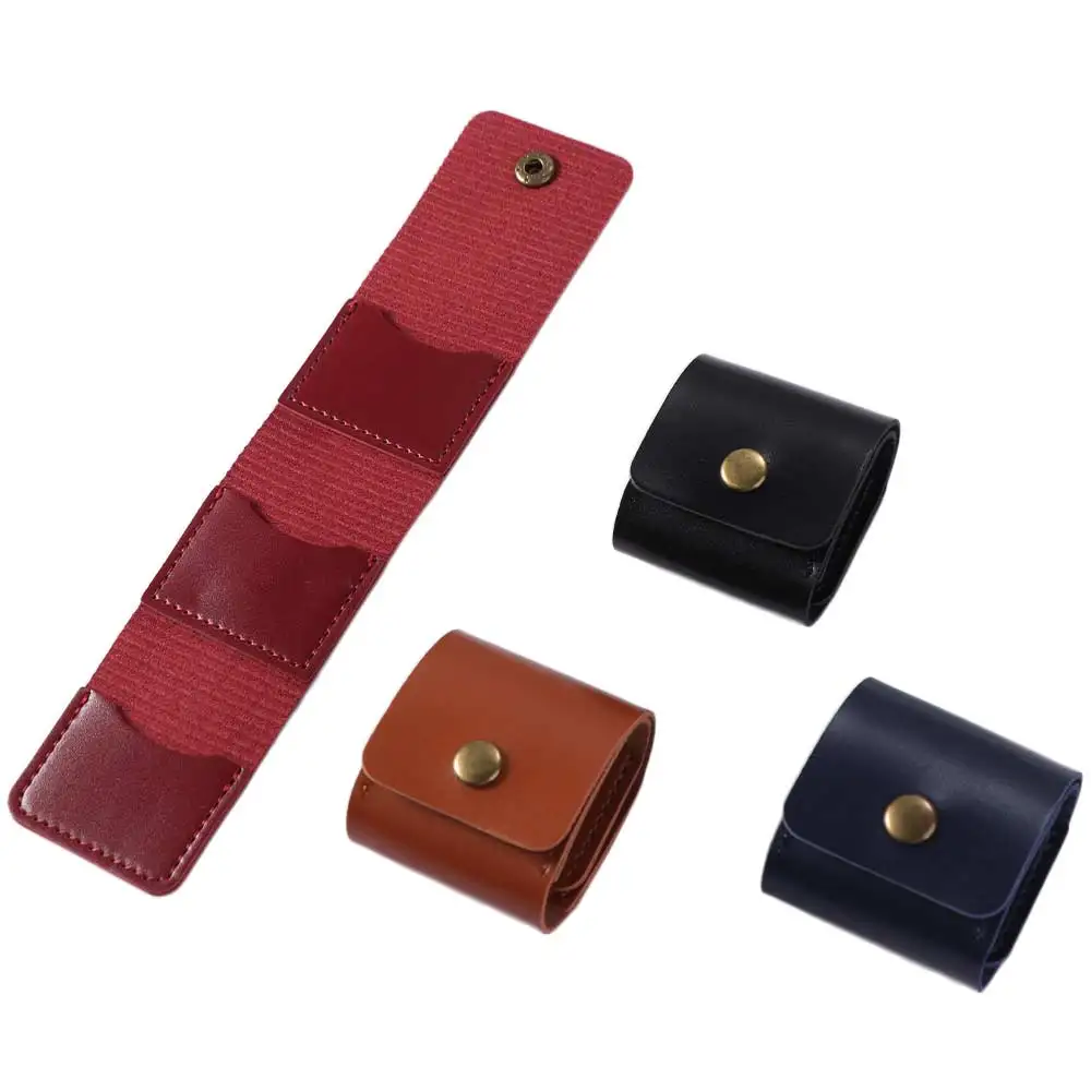 PU Leather Guitar Picks Holder Case Picks Organizer Large Capacity Picks Storage Pouch Durable Smooth Guitar Picks Holder Bag
