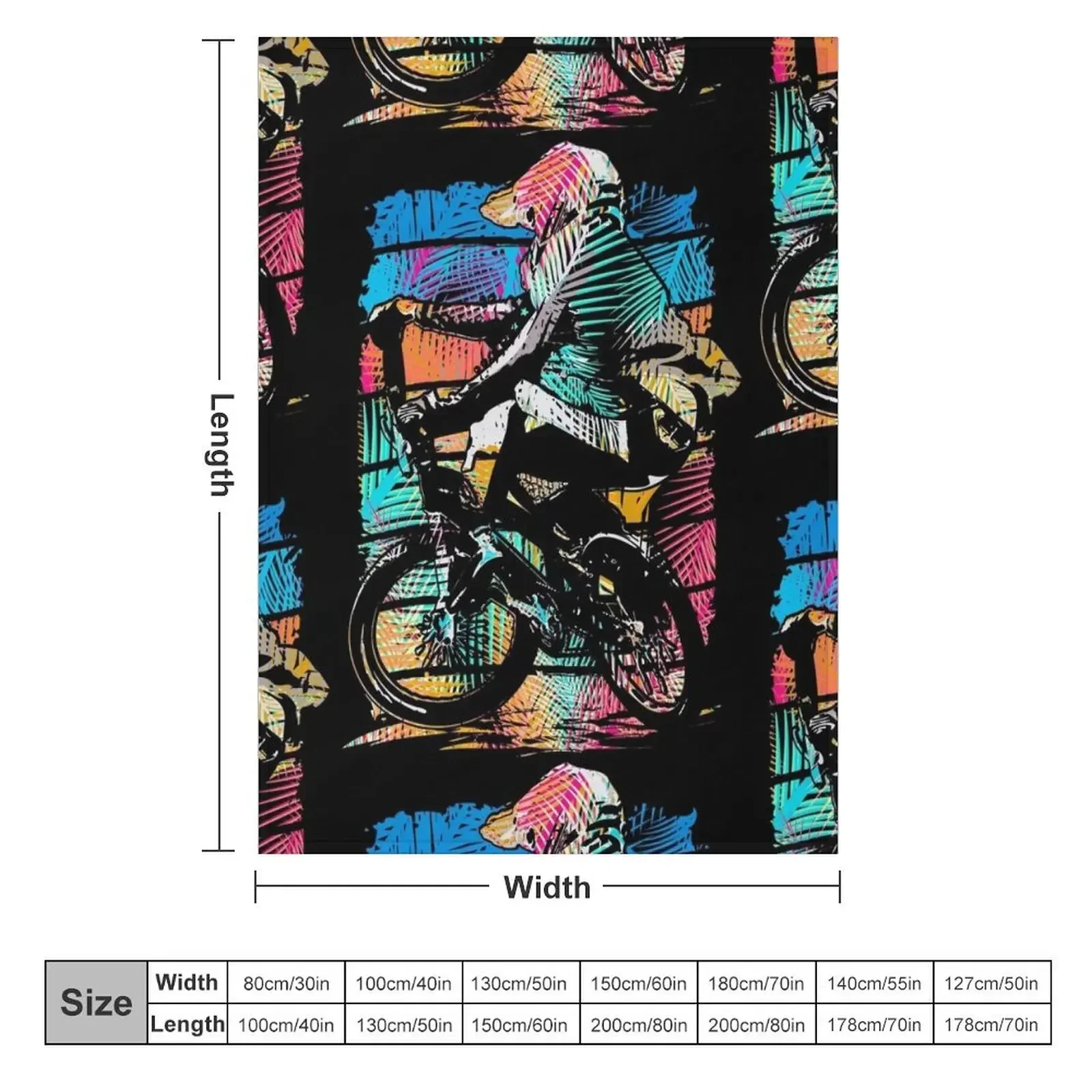 Retro Bmx Apparel - Vintage Bmx Bike Racing Throw Blanket Large Luxury Brand Flannel Picnic Blankets