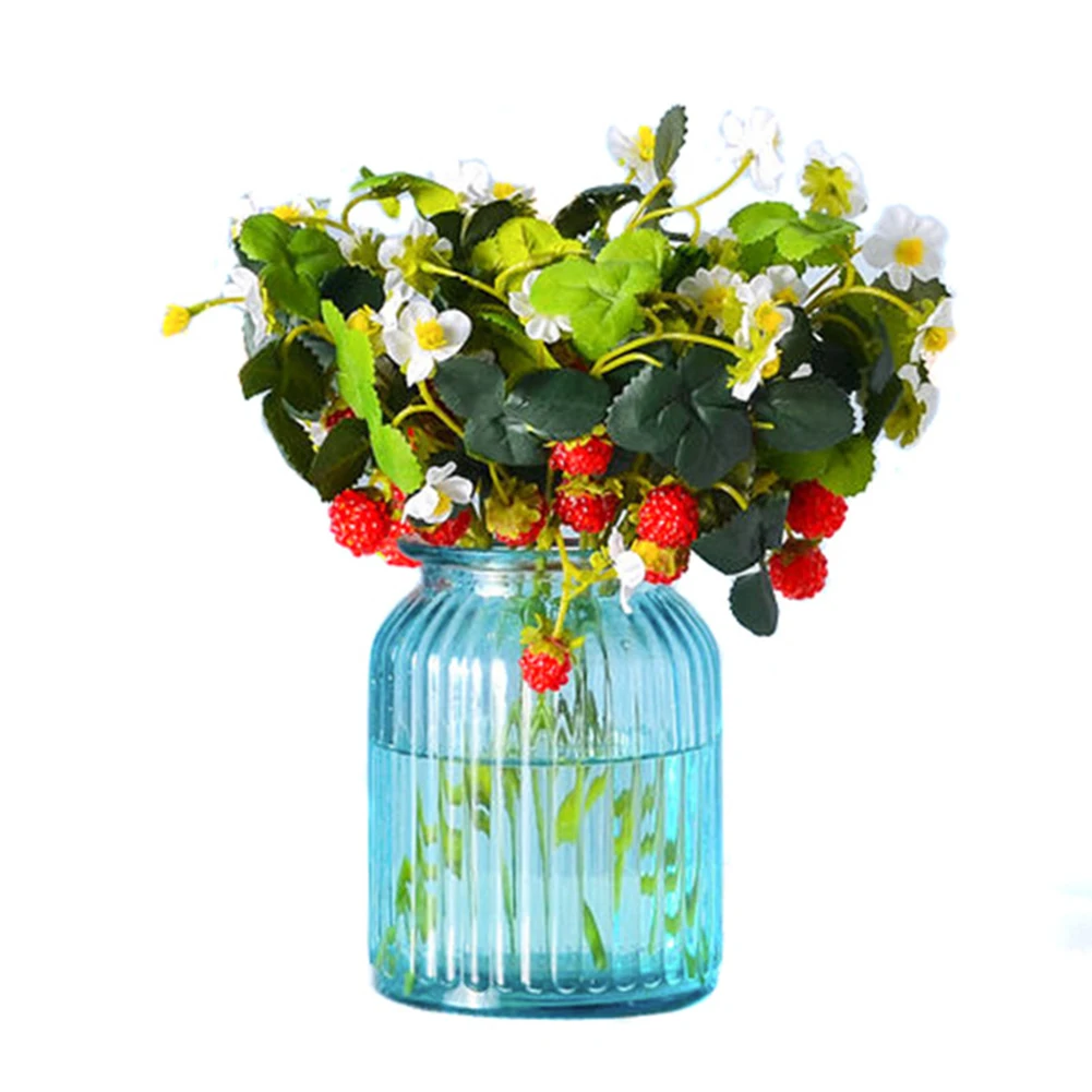 Fake Strawberry Fake Fruit 26cm Artificial Artificial Strawberry Plants Decoration Easy To Maintain Fake Fruit