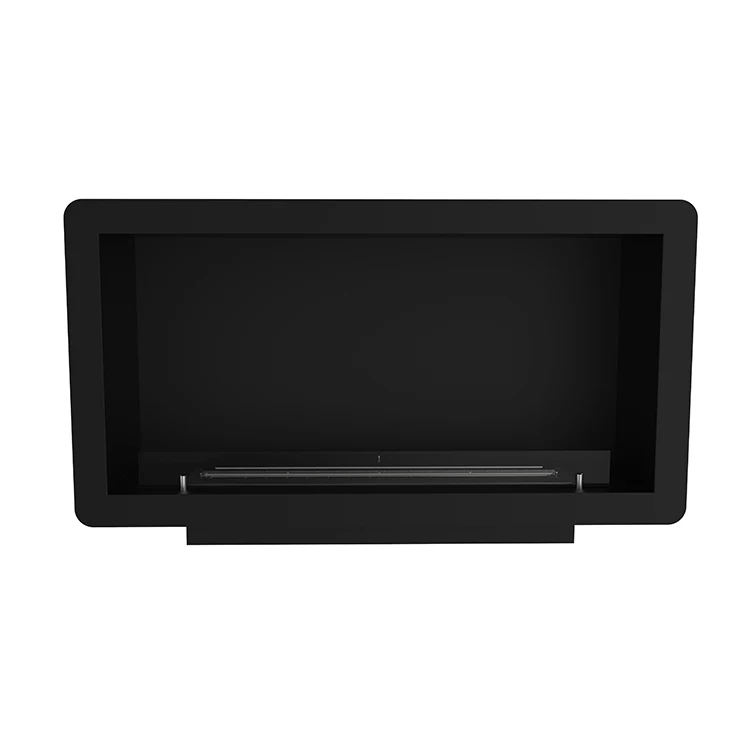 Modern 1500mm Single Opening Flame Decorative Gas Ethanol Mirror TV Stand Steel Table Fireplace Remote Control Easy Insert