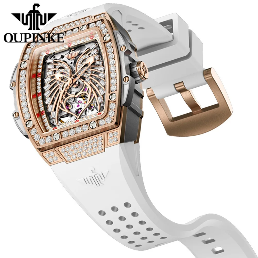 OUPINKE 3225 Ladies Watch Automatic Mechanical Watch 50M Waterproof Sapphire Leather Watches For Women Date Box Gifts Original