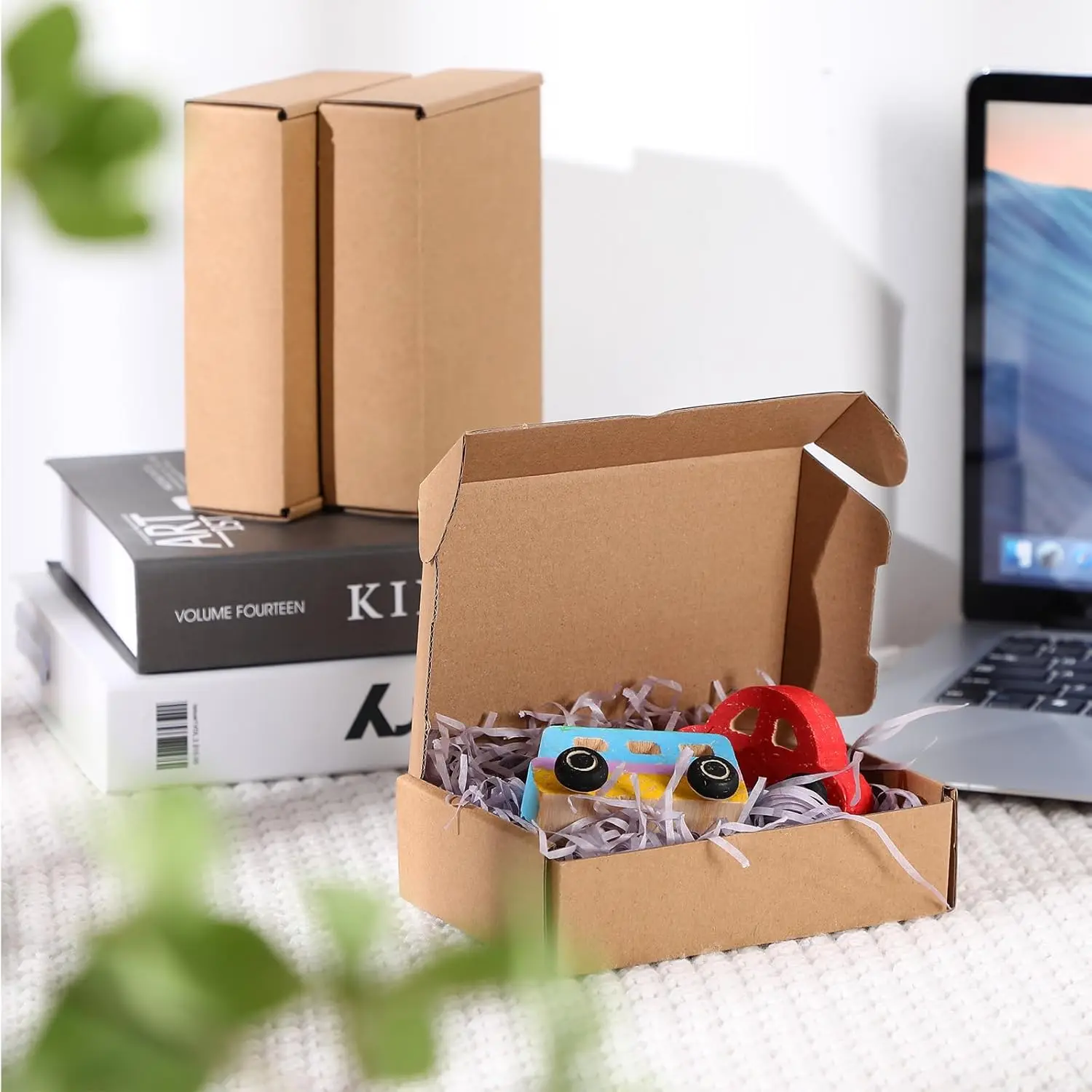 30 قطعة من الكرتون المموج. هذا صندوق التغليف مناسب لتغليف الهدايا والتسليم السريع #3