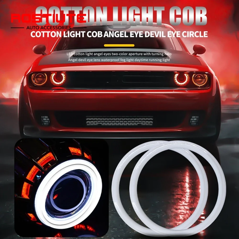 Lampu katun cincin Halo Led Angel Eyes lampu depan mobil aksesoris lampu siang hari lampu mobil EDL untuk motor Offroad 4X4