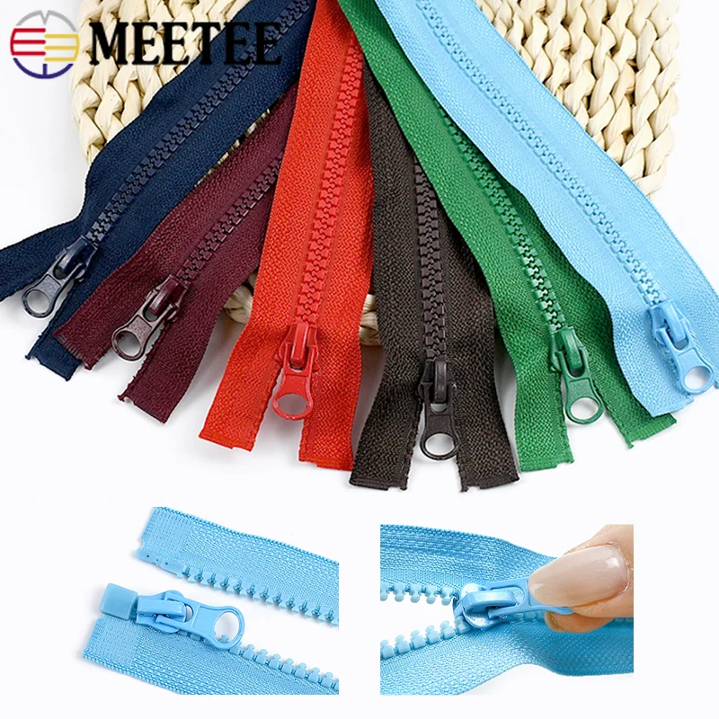 5Pcs 5# 40-120cm Resin Zipper Tape Garment Luggage Open-End Zippers Tent PencilCase Closure Zip Repair Kits Sewing Accessories