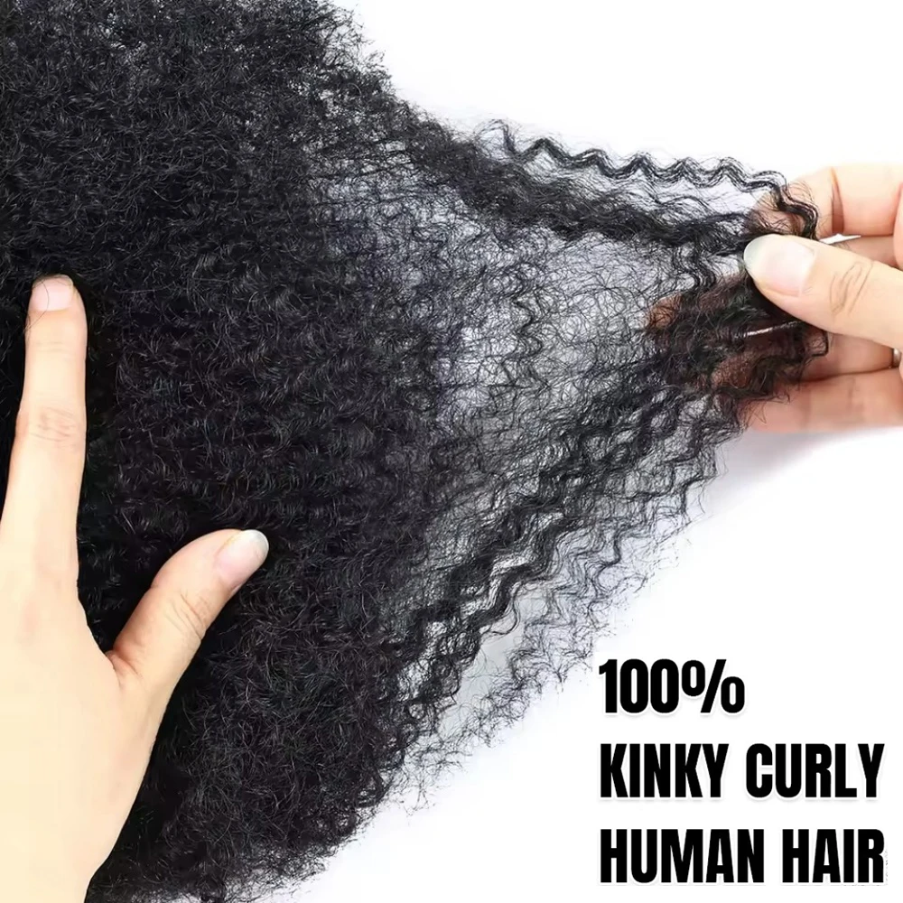 

Afro Kinkys Bulk Human Hair for Dreadlock Extensions Loc Repair Braiding Twist Tight Afro Kinky Human Hair for Loc 1Packs 50/30g