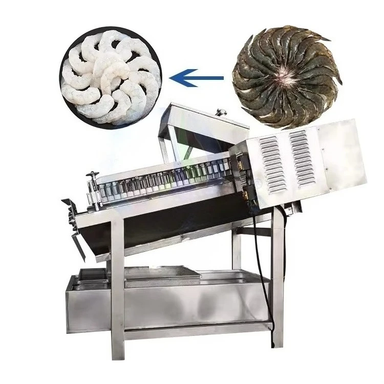 Automatic Stainless Steel Shrimp Sheller Zero Damage Industrial Complete Prawn Peeling Shelling Machine Customized
