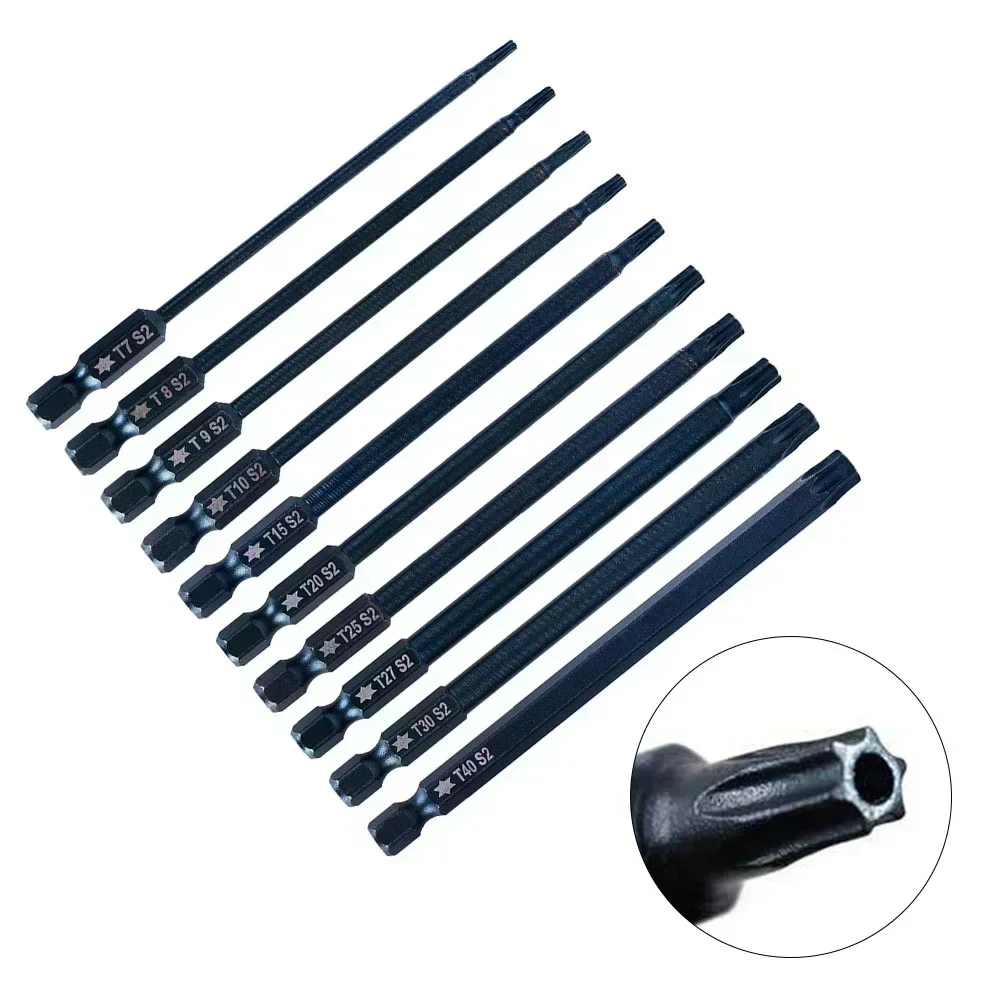 1pc 100mm Torx Head Screwdriver Bit Set Magnetic 1/4\