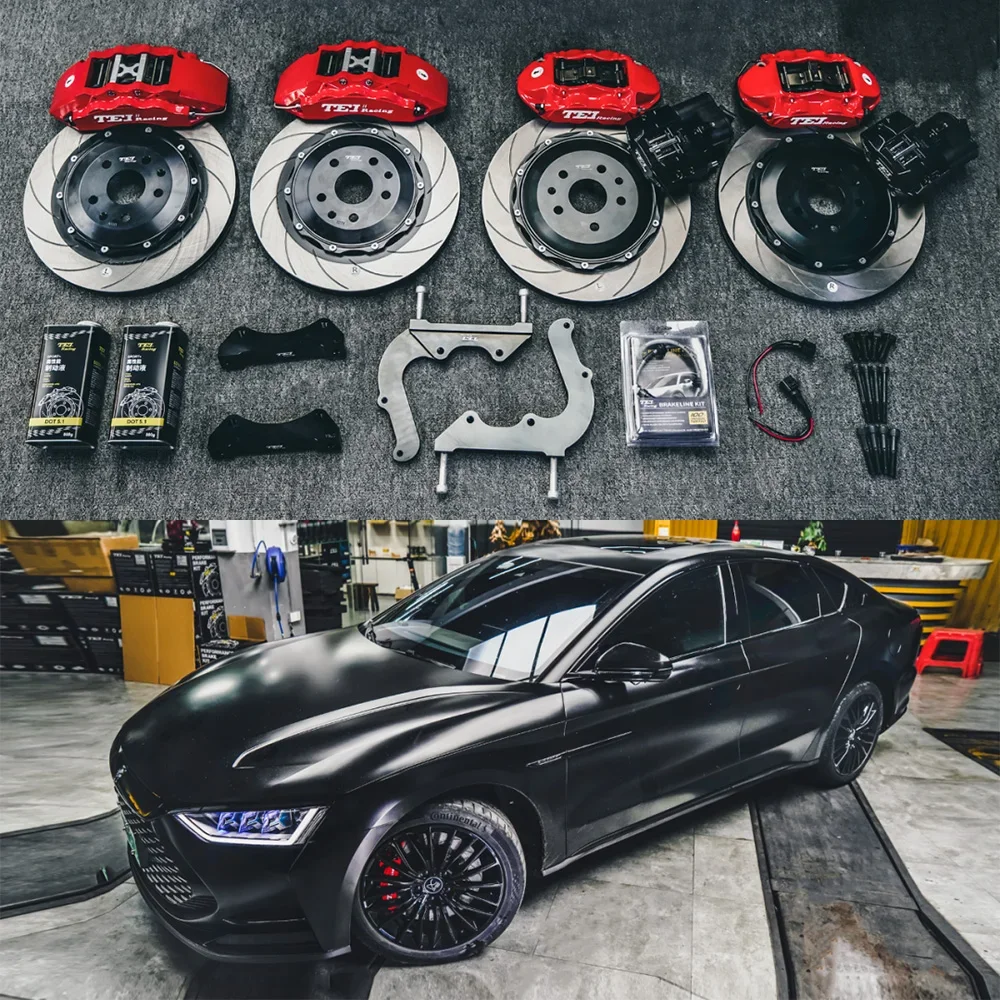 Front P60ES 6 Piston and Rear S40 4 Piston Caliper and T-Small With Caliper BBK Auto Brake System for BYD Han DM 19 Inch Car Rim