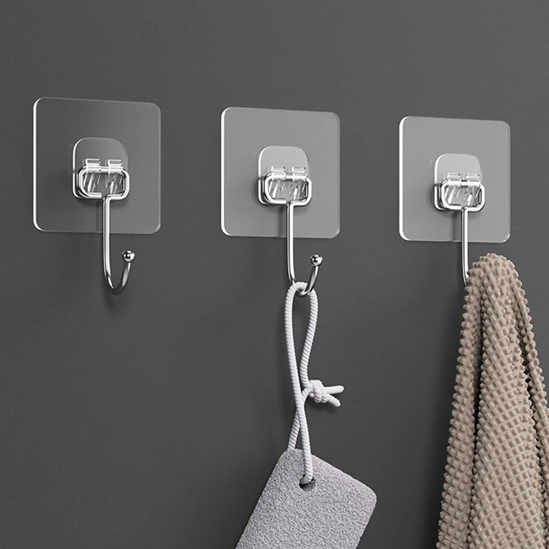 Ganci adesivi da 15 pezzi gancio per asciugamani ganci trasparenti impermeabili per appendere ganci da parete per impieghi gravosi per la cucina della doccia del bagno