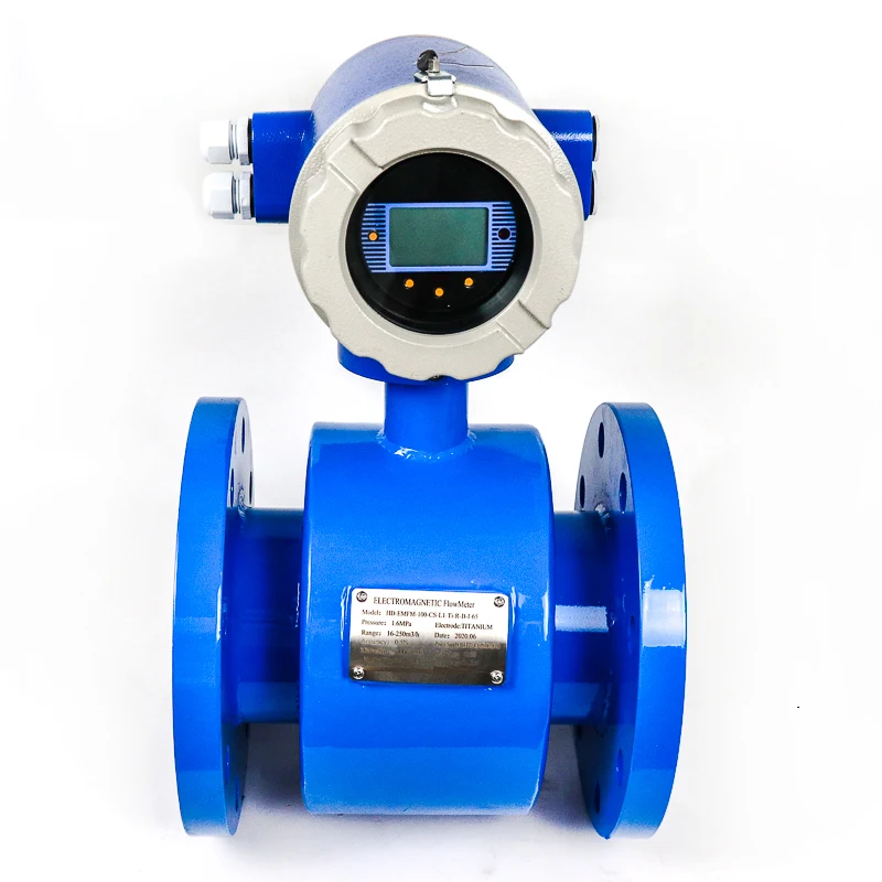6 inch vuil water elektromagnetische flowmeter watertotalizer