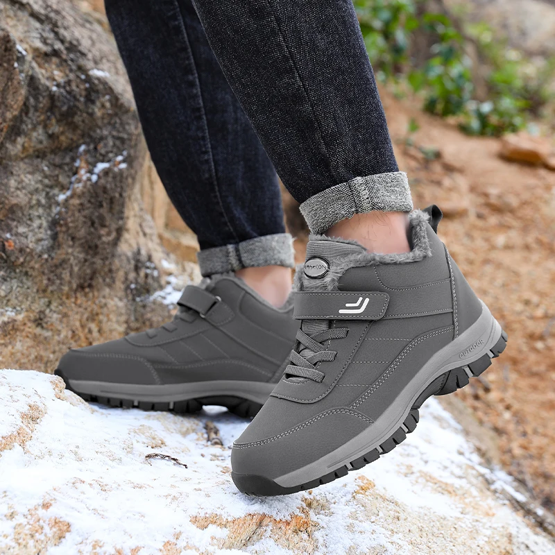 أحذية رياضية رجالية مقاومة للماء وغير قابلة للانزلاق، أحذية تنس للرجال، شباشب شتوية دافئة
