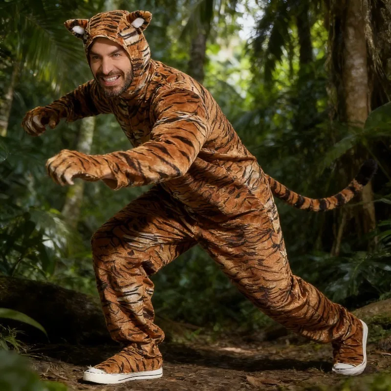 

Костюмы тигров для групповых выступлений, театральных постановок, косплея, карнавальных вечеринок, костюмы животных
