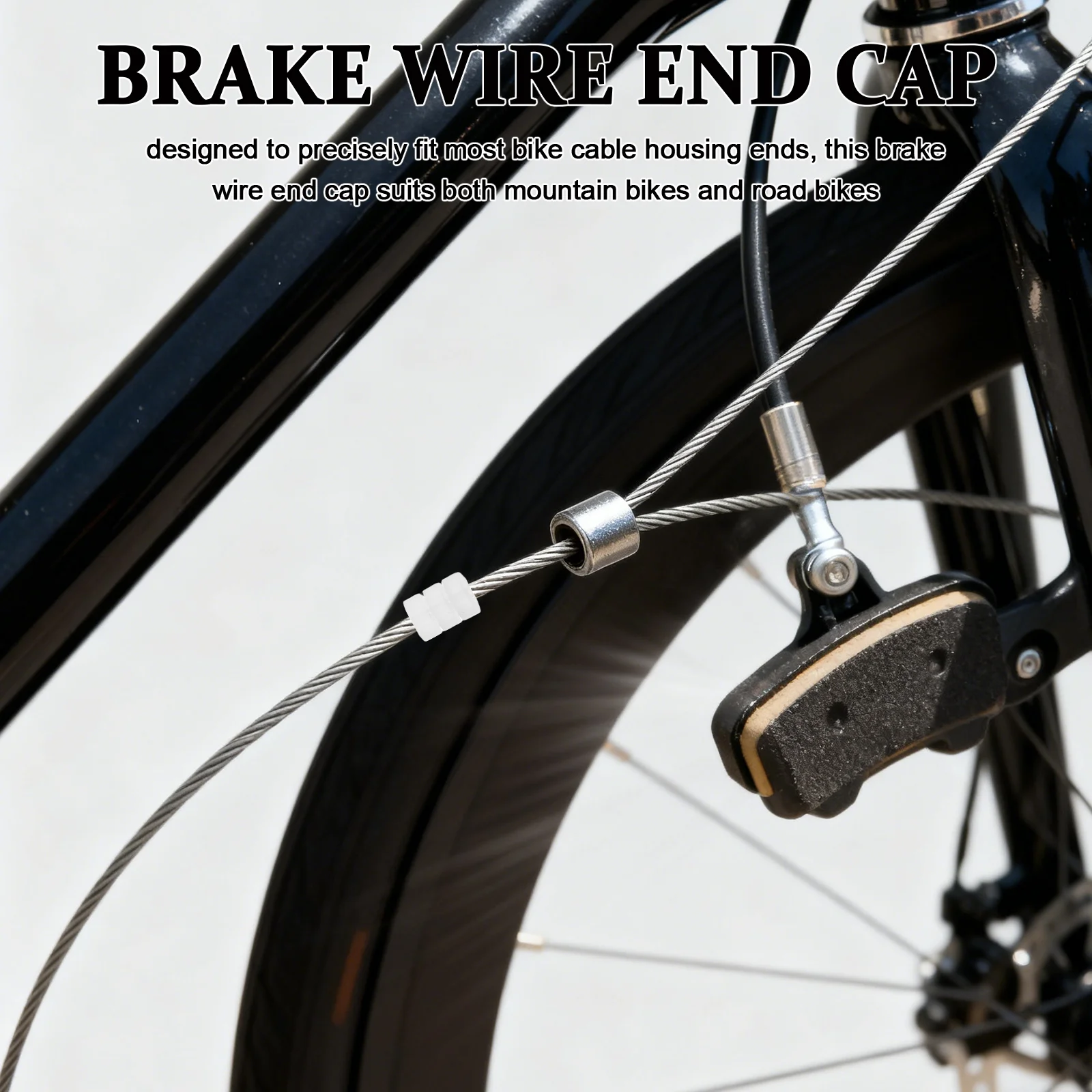 

100pcs Bicycle Brake Protector Silicone O-Ring End Caps Dustproof Mud Resistant Cable Housing Frame Protector For Mountain Road