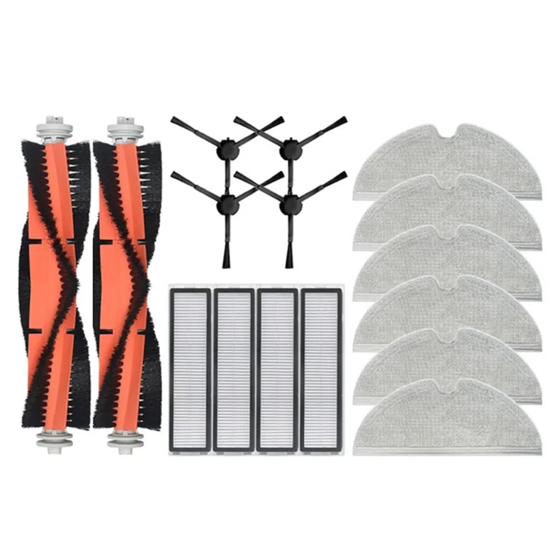 16 قطعة استبدال أجزاء الملحقات ل Dreame Bot D9 MAX / L10 Pro جهاز آلي لتنظيف الأتربة فرشاة جانبية رئيسية فلتر HEPA ممسحة القماش