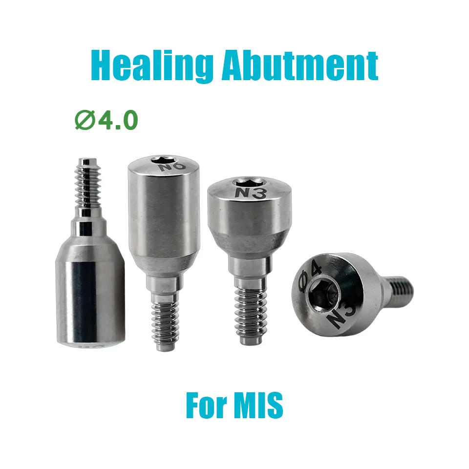 10Pcs Dental Implant Healing Abutment Ø4.0 For MIS SEVEN M4 Internal Hex Titanium Alloy Standard Gingival Former Lab Supplies