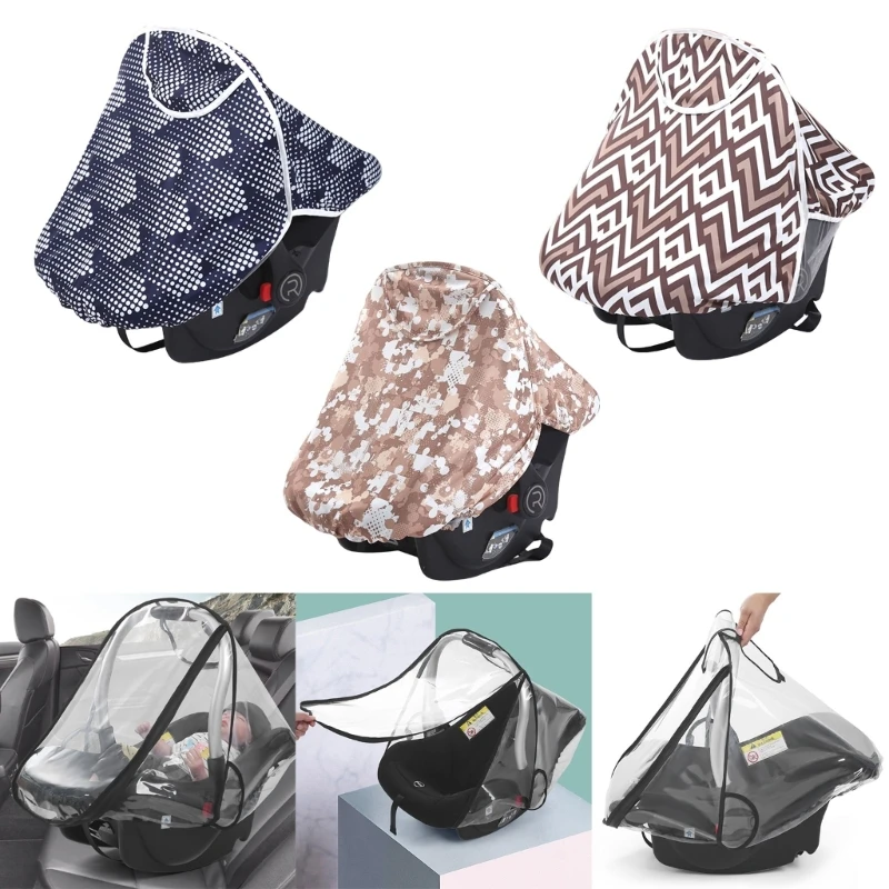 Upgraded Baby Car  Rain Cover Universal Baby Carriers Basket Rain Cover EVA-