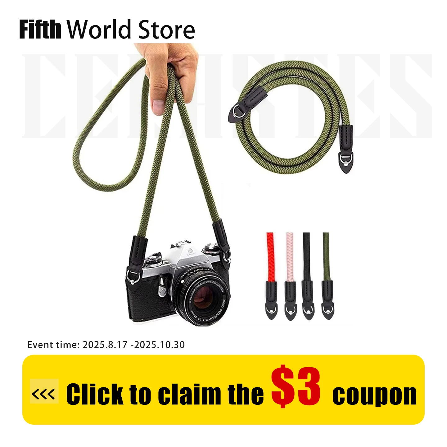 

New Adjustable Camera Shoulder Strap Durable Nylon DSLR Camera Strap Lanyard Security For Nikon Panasonic Leica Fujifilm