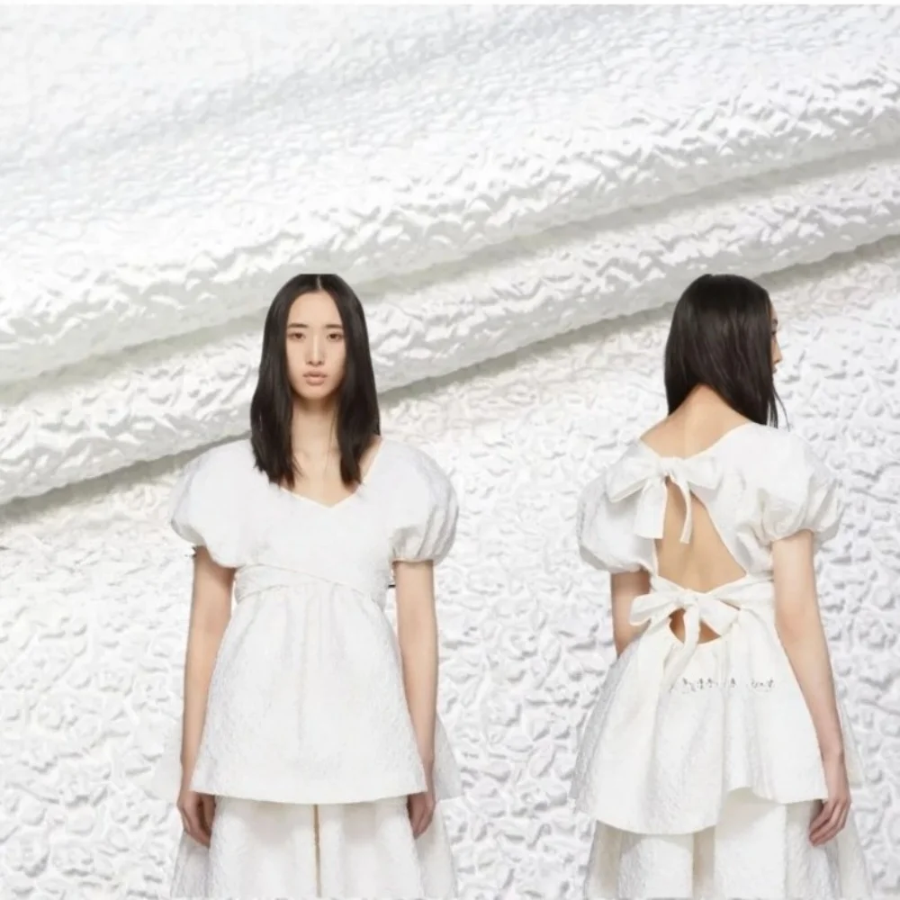 

Yarn Dyed Brocade Jacquard Fabric Spring Summer Thin Floral Dress Fashion European Brand Design Sewing Wholesale Cloth By Meter