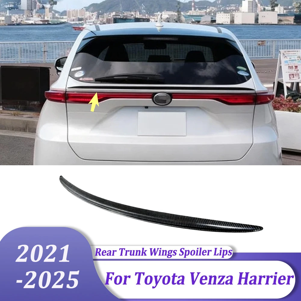 

Exterior Rear Trunk Wings Spoiler Lips Trim Car Sticker Accessories For Toyota Venza Harrier 2020 2021 2022 2023 2024 2025