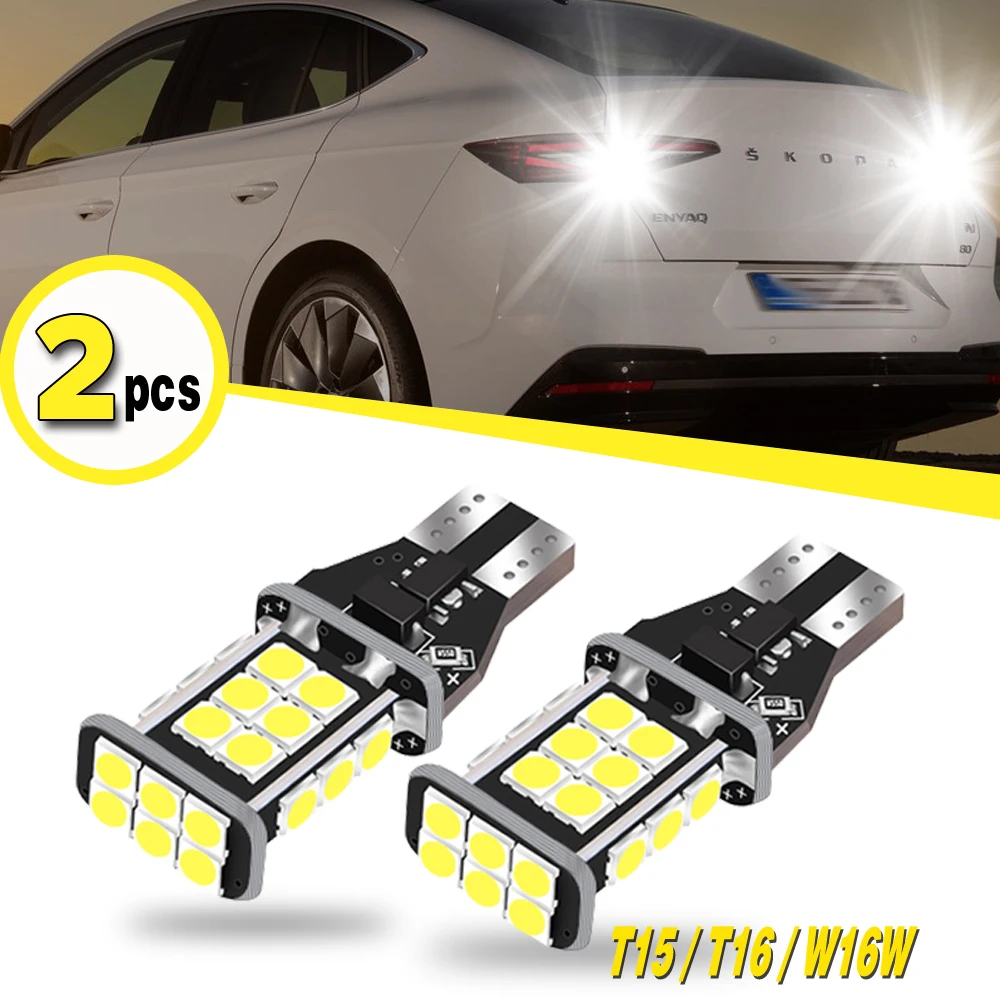 2x 6000K 3030 Led Car Reverse Light Bulb T15 W16W for Ford Focus 2 3 1 MK2 Fiesta Mondeo MK4 MK5 VW BMW Audi Toyota Hyundai Kia