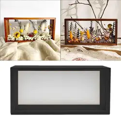 Dried Flower Photo Frame DIY Display Box Wooden Double Sided Dried Flower Display Case for Wedding Bouquet Photos