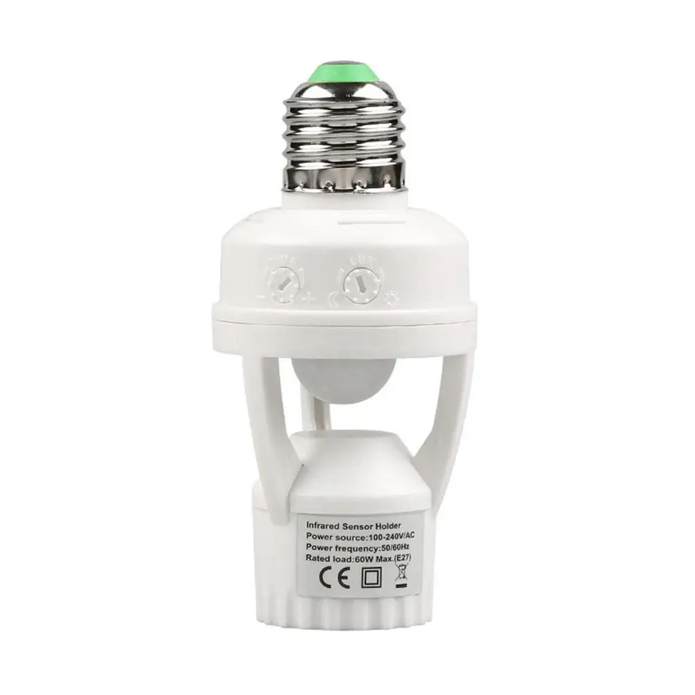 Imagem -04 - Lâmpada de Indução Led sem Fio Branco Conversor Soquete com Sensor de Movimento Pir Suporte Base Leve Lâmpada Interruptor Inteligente E27 W4m1